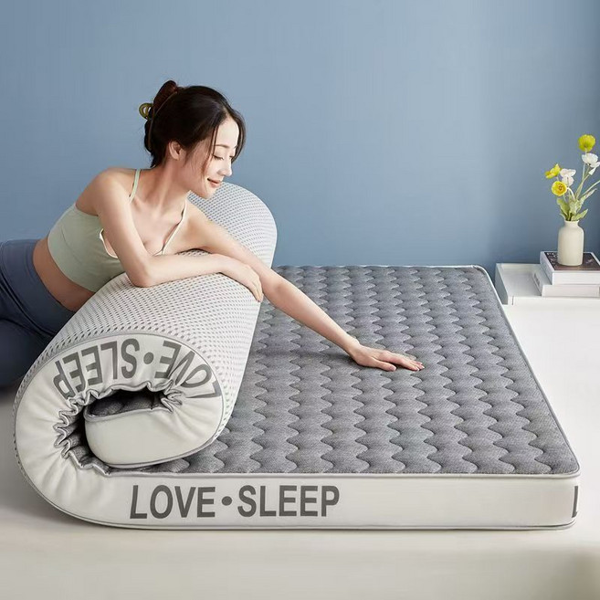 LOVE SLEEP 立體乳膠記憶棉床墊 台灣現貨24h 10公分厚-鈦銀灰【抗菌防蟎}, 10公分厚寬200*長220公分(雙人特大), 灰色, 凝膠注入記憶棉