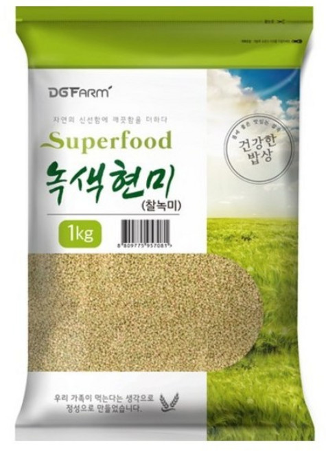 건강한밥상 녹색현미, 1kg, 1개