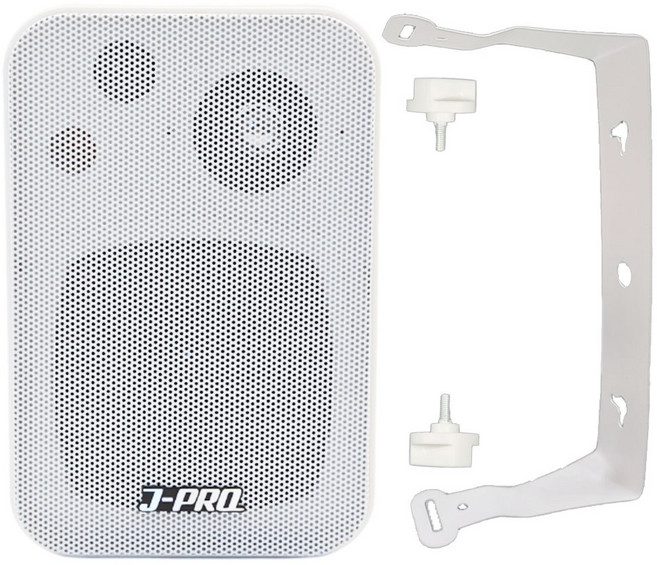 J-PRO PRO-80 80W 4인치 매장용스피커 카페스피커 매장 벽걸이 업소용 패시브 스피커 브라켓포함 1개, 화이트