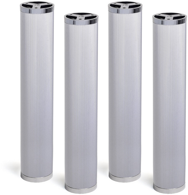 손잡이세상 알루미늄 가구 주름발통 A 250mm 4p, 실버