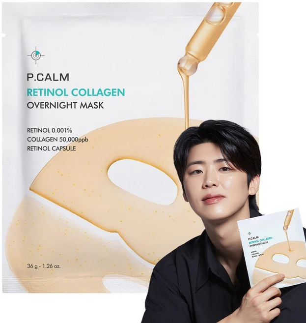 피캄 레티놀 콜라겐 모공 탄력 오버나이트 하이드로겔 마스크, 4개, 36g - 쿠팡