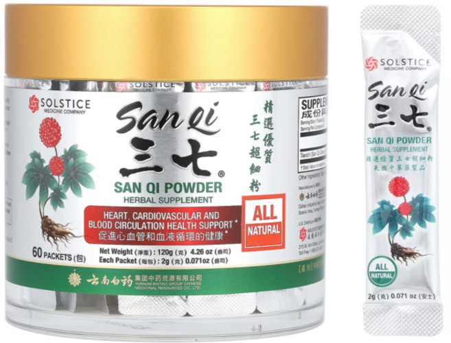 산칠가루 100% 순수 전칠삼 뿌리 추출물 프리미엄 전칠삼 분말, 1개, 120g