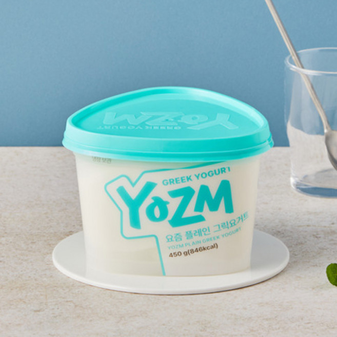 yozm 꾸덕한 대용량 다이어트 단백질 무가당 플레인 그릭요거트 450g, 1개