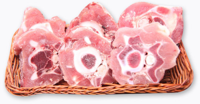 더펫코리아 원료육 송아지목뼈 커팅 1kg 애견간식, 1개, 소고기