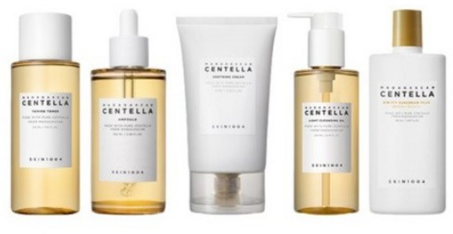 스킨천사 마다가스카르 센텔라 풀케어 5종 세트 – 토닝 토너 210ml + 앰플 100ml + 수딩 크림 75ml + 라이트 클렌징 오일 200ml + 에어핏 선크림 플러스 50m, 1세트, 1매입
