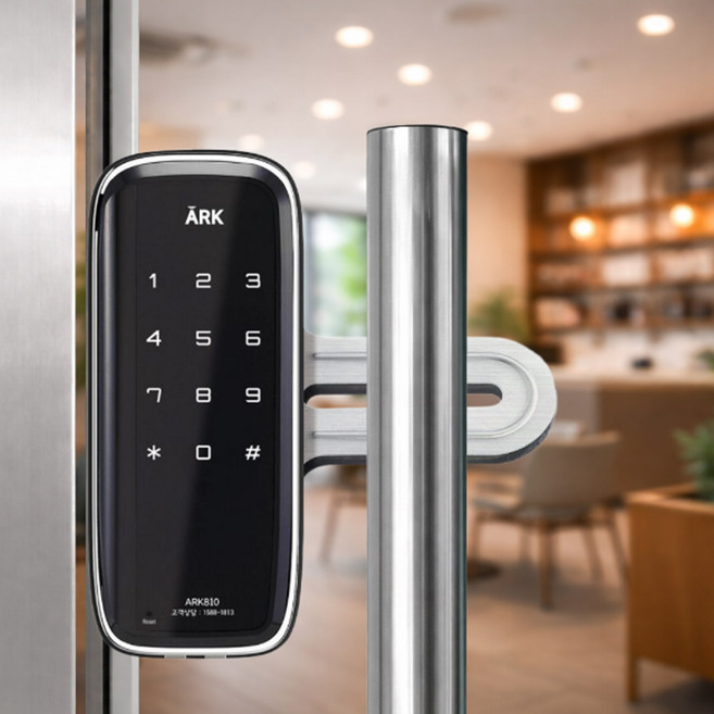 키인 라오나크 ARK810 날개형 유리문 전용 보조키 상가 매장 사무실용 공중화장실 번호키, 고객직접설치, 셀프설치