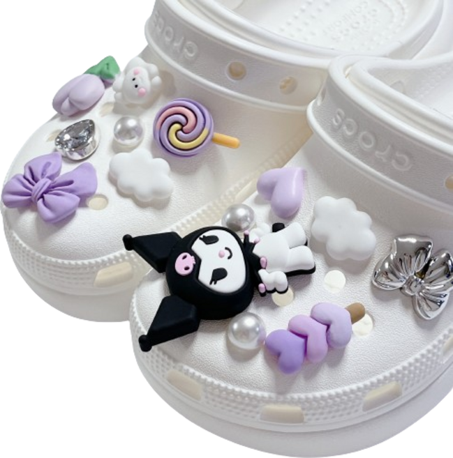 [14pcs] 신발꾸미기 파츠 참 세트 캐릭터 실내화 신발악세서리