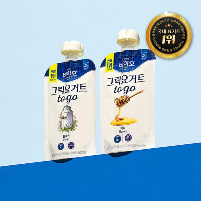 매일바이오 그릭요거트 to go 플레인 120g 8팩, 8개