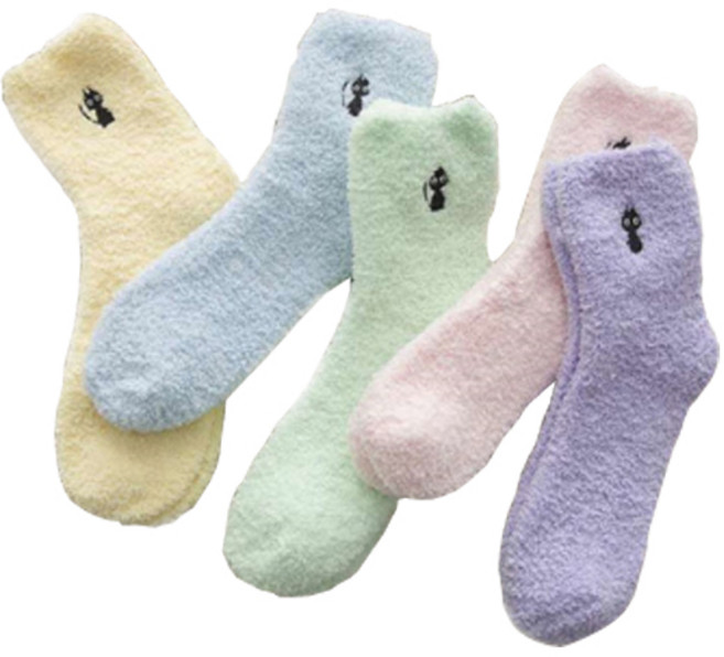 따뜻한 여성용 수면 양말 5개 세트