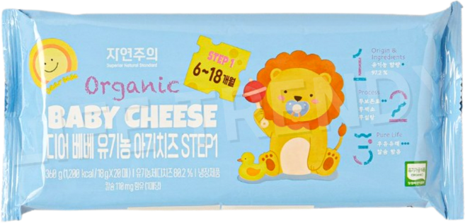 자연주의 디어베베 유기농 아기치즈 STEP1, 1개, 360g