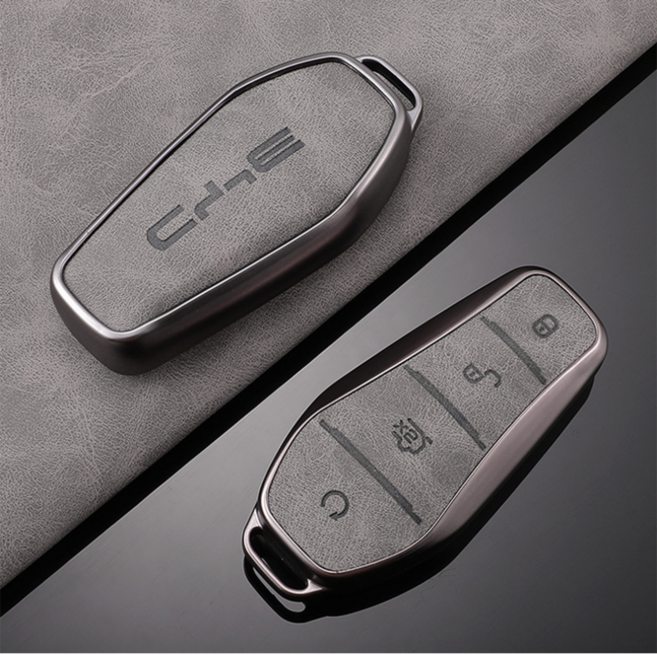 드림픽 BYD 아토3 실리콘 가죽 키케이스 ATTO3 비야디 하이브리드, 그레이