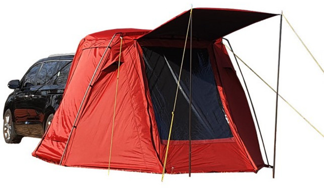 산들로 도킹 차박텐트 꼬리 차량용 텐트 중형 SA-UB033, 블랙