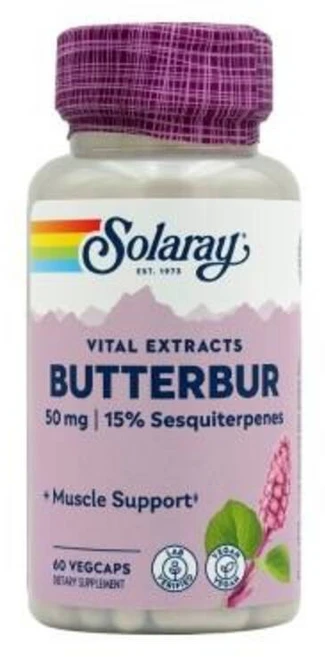 [Solaray] 솔라레이 바이탈 추출물 버터버 50 mg 60 베지캡슐, 60정 - 쿠팡