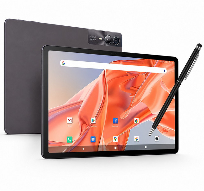 11인치 LTE 태블릿PC 안드로이드14 12GB 메모리 128GB 12000mAh 대용량 배터리 인강 영상시청용 키보드 터치펜 포함, Wi-Fi+Cellular, 클래식 그레이