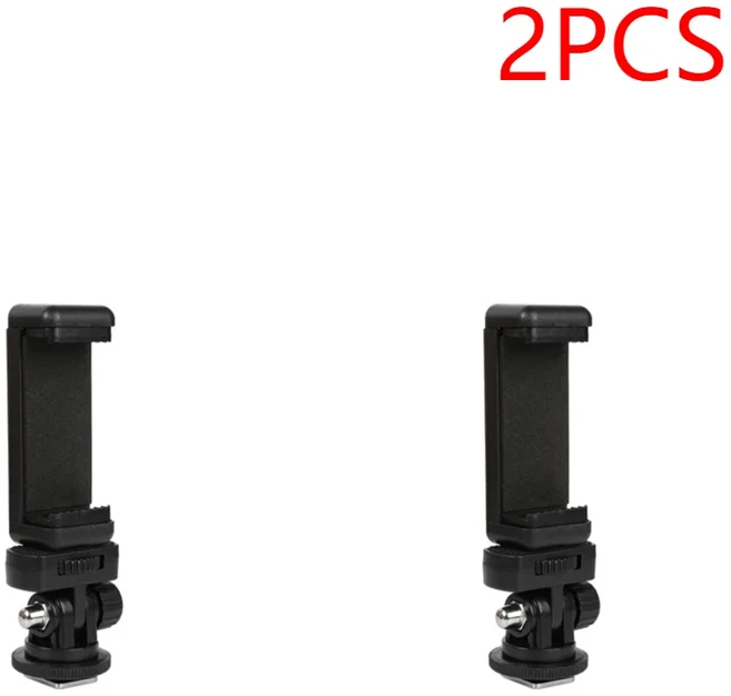 카메라 핫슈 휴대폰 삼각대 마운트 어댑터 360 ° 캐논 니콘 DSLR용 회전식 홀더, 01 2PCS