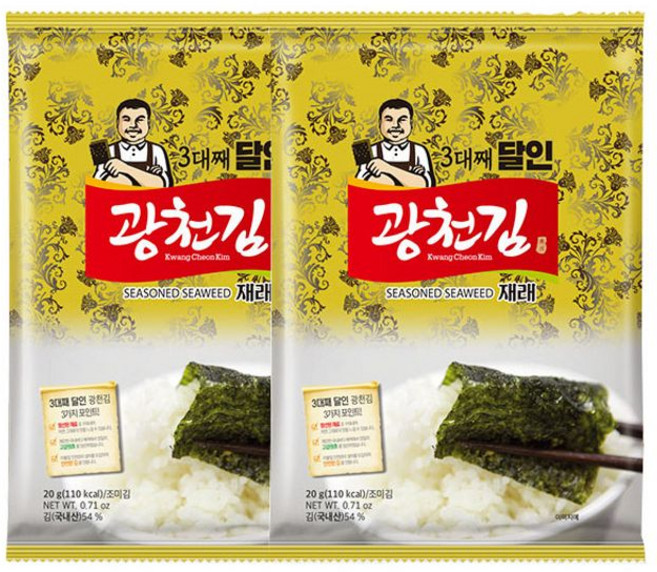 광천김 달인 재래 전장김, 20g, 20개