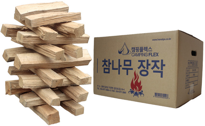 (캠핑플렉스) 참나무 장작 17~20kg 한박스 바베큐 장작 +마법가루 불꽃 불멍가루 (사은품증정), 참나무 한박스 약10kg, 1개