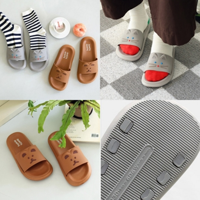 유니크한 귀여운 디자인 Romane 로마네 DonatDonat 도낫도낫 콤피 슬리퍼 여성용 사무실 학교 병원 교실 카페 실내 외출 화 학생 새학기 키높이 쿠션감 생일 선물 LF