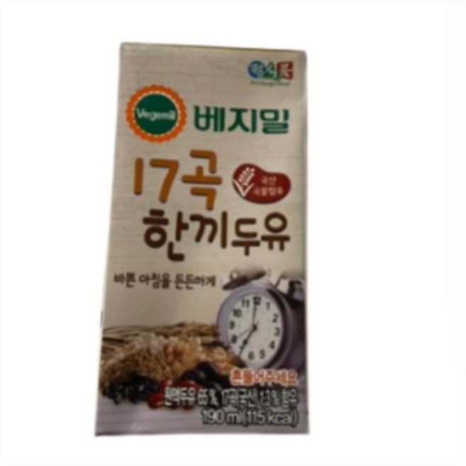베지밀 17곡 한끼두유, 190ml, 384개