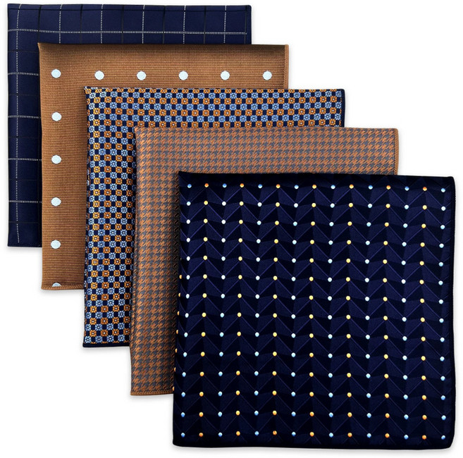남성 고급 실크 포켓스퀘어 행거치프 세트 결혼식 정장 패션 손수건 독특한 디자인으로 격자