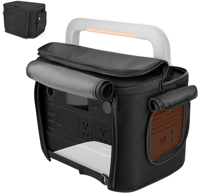 Xxerciz Jackery Explorer 1000 v2와 호환되는 보호 커버 여러 지퍼 포켓이 있는 휴대용 발전소 커버 야외용 방수 방진 발전기 프로텍터