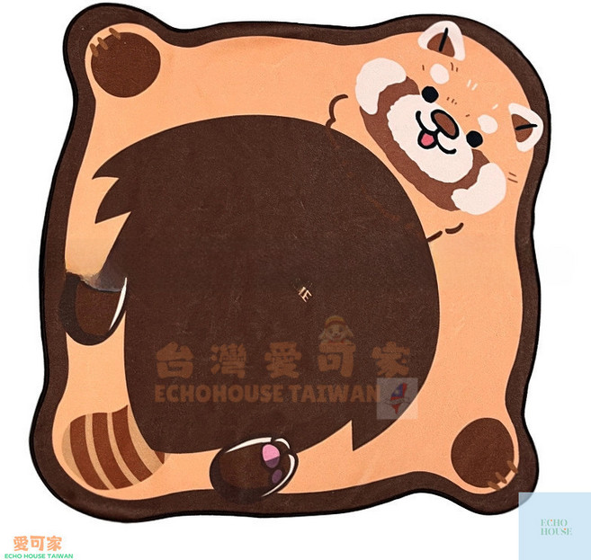 ECHO HOUSE TAIWAN 動物造型自黏魔術收納布 可重複黏貼, 動物擁抱系列-小浣熊,50cm x 50cm, 1個