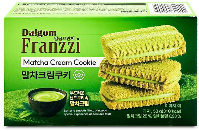 달곰 프란찌 말차크림 쿠키 58g 비스킷, 1개