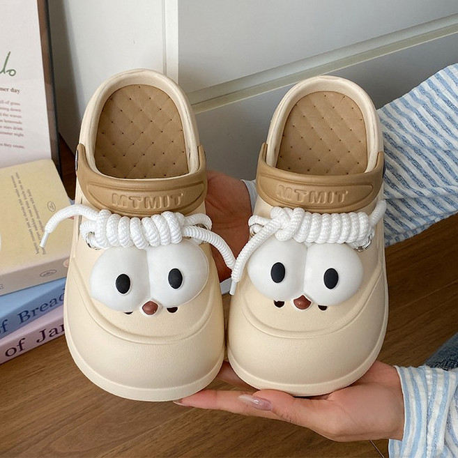 곰돌이샵 5cm 통굽 귀여운 왕눈이 EVA 클로그 샌들 슬리퍼