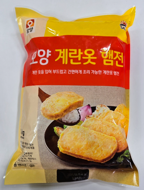 오양 계란옷햄전 1kg, 3개