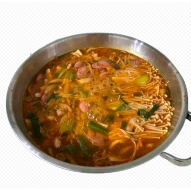 [킹콩] 초록빛킹콩면이쏙 킹콩부대찌개(2인분) 야외활동시간편하게조리 떡 두부등을추가해풍성하게, 2개, 992g