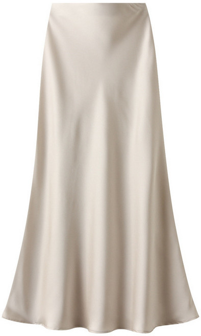히또리 P0341 고급 글로시 밴딩 새틴 옆지퍼 실크 머메이드 여성 롱 스커트