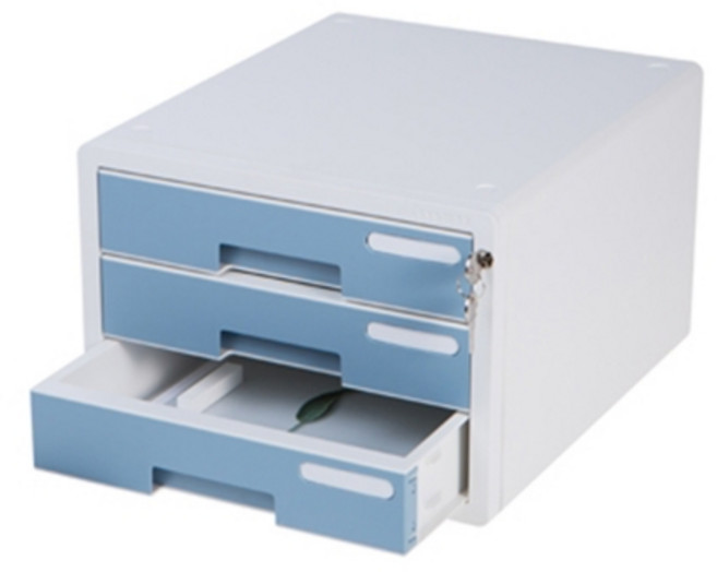 시스맥스 시스템 컬러 서류함, mint, 3단