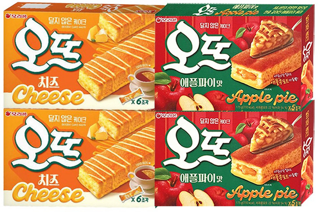 오리온 오뜨 애플파이+치즈, 2세트, 319g
