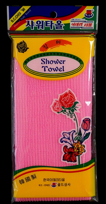 골드 장미 샤워타올, 1개, 1개입