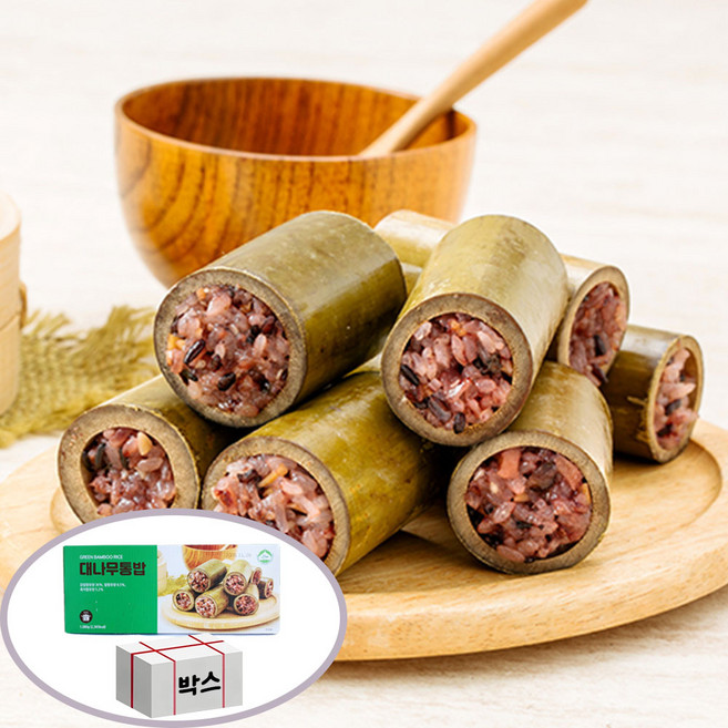 랜시푸드 대나무통밥 (아이스박스+냉매제포함가격), 1.08kg, 6개