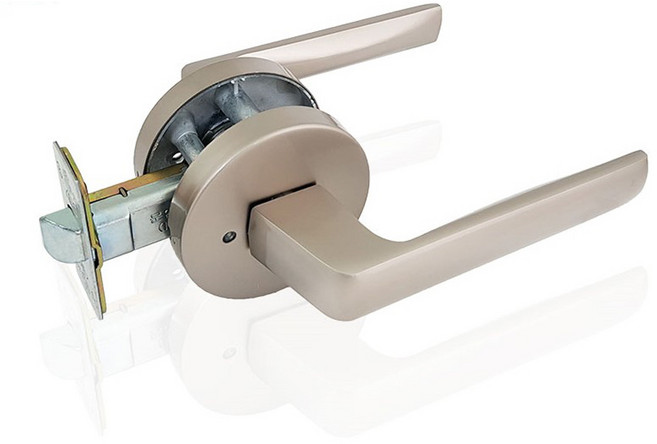 방문손잡이 3100L 510그레이 문고리 문손잡이 화장실 욕실 실린더 도어락 거실, 1개