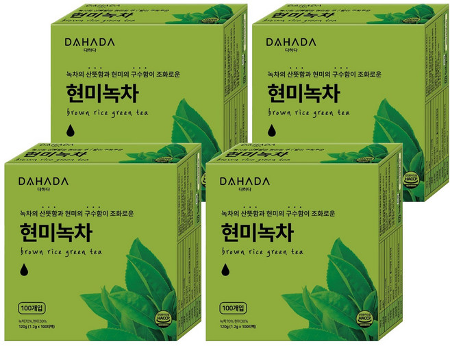 다하다 현미녹차, 1.2g, 100개입, 4개