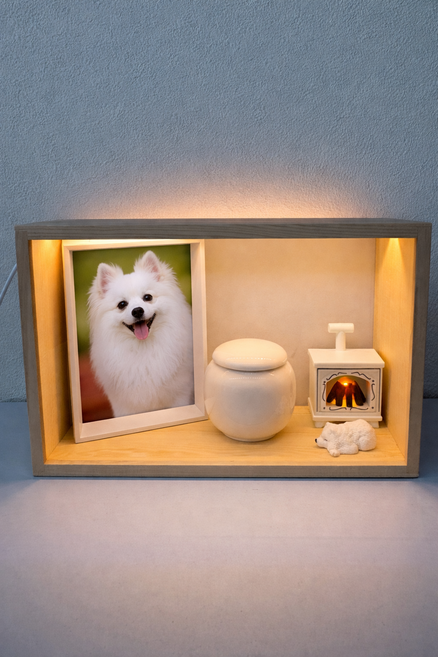 반려동물 장례용품 메모리얼 유골함 반려동물 추모함, 1개