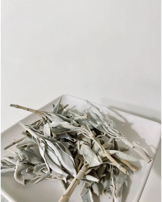 聖木の家 粗陶聖木座 秘魯聖木條, 1個, 【加購】100g 白鼠尾草碎葉