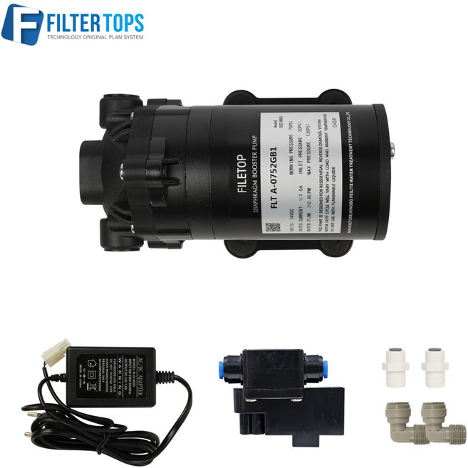 FLT-075G 정수기용 부스터 펌프 단품/세트 DC24V 모터펌프 아답터 압력센서, 01_펌프 단품, 1개