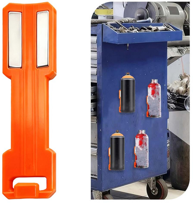 루베이 자석선반 스프레이 수납 가방 강력 자석 선반 공구/공방/차고, 오렌지, 1개