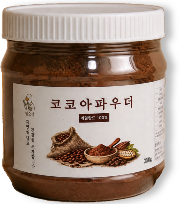 담오리 무가당 100% 코코아파우더 네덜란드 카카오 코코아가루, 1개, 1개입, 350g