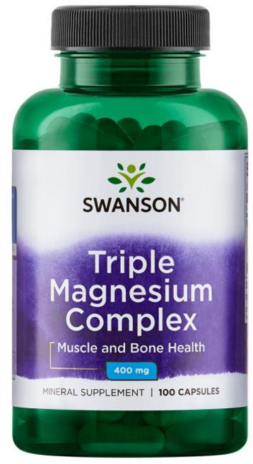 Swanson 斯旺森 3重鎂複合膠囊 400mg, 100顆, 1罐