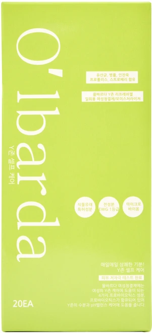 올바르다 여성청결제 Y존 이너케어 리프레쉬젤, 2g, 20개 - 쿠팡