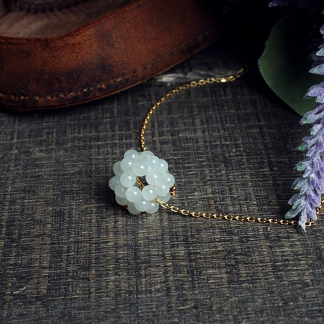 제이드유 춘천옥 방울공 옥펜던트 옥목걸이