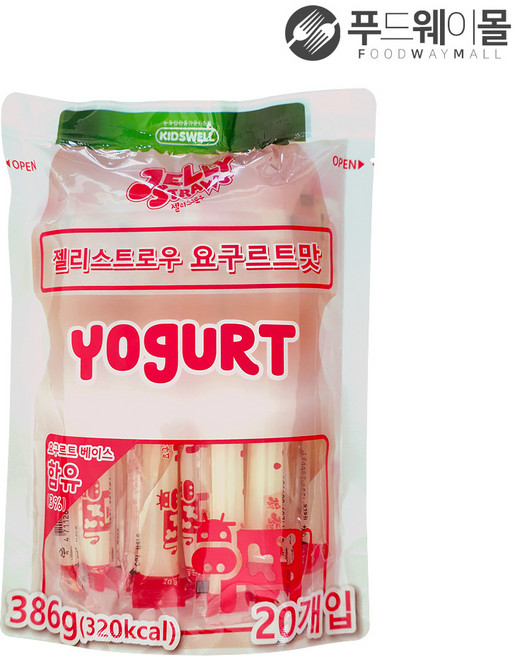 키즈웰 젤리스트로우 요구르트맛, 386g, 1개