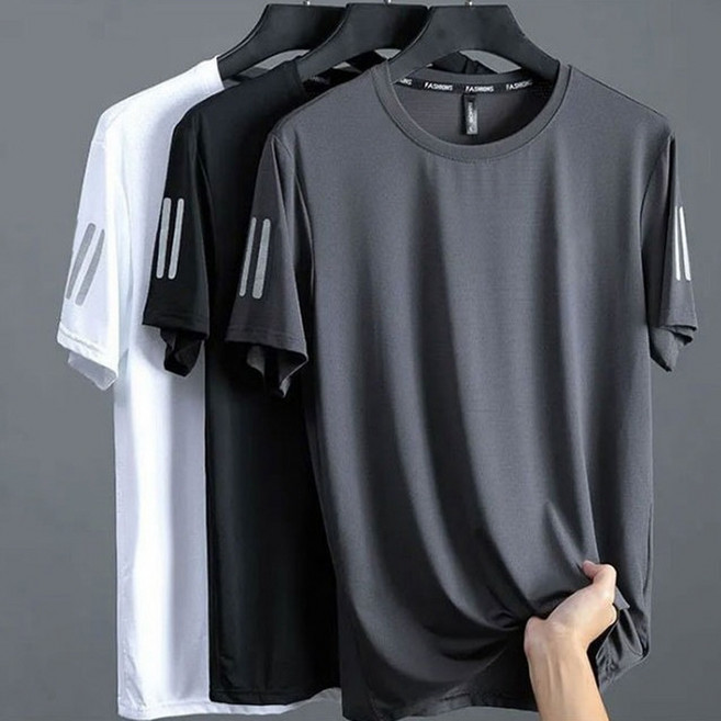 2+1 남자 아이스 기능성 라운드 반팔 티셔츠