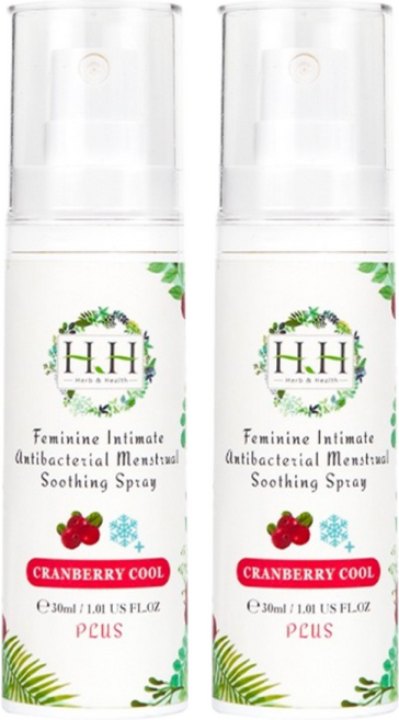 HH 草本新淨界 私密經期抗菌舒緩噴霧 蔓越莓PLUS, 30ml, 2瓶