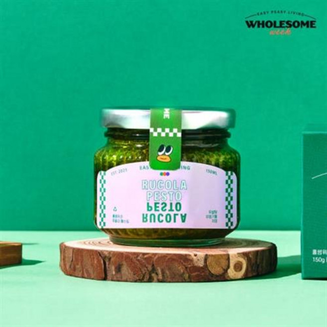 홀썸위크 저당 루꼴라 페스토 다이어트 샐러드 샌드위치 소스 드레싱 150g 1개 [원산지:상세설명에 표시]