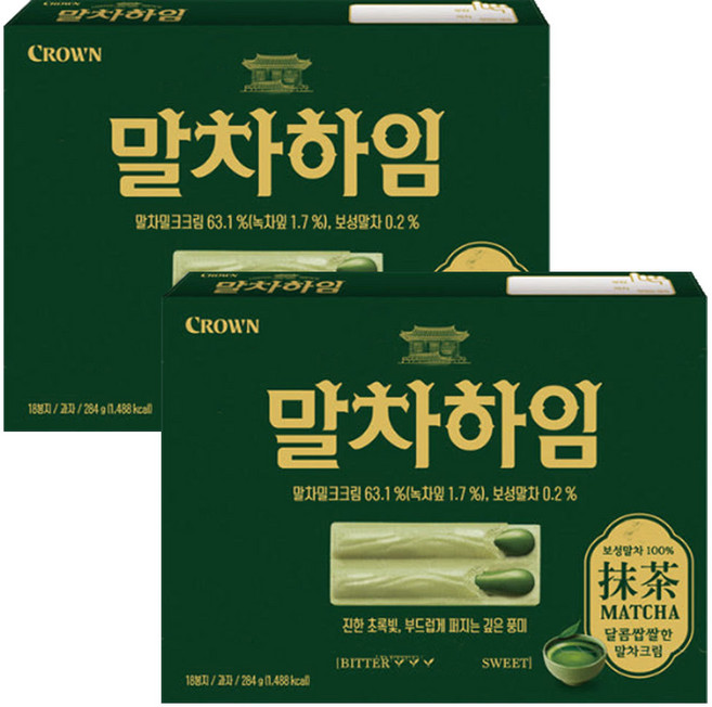크라운 말차하임 289g 과자, 578g, 1개